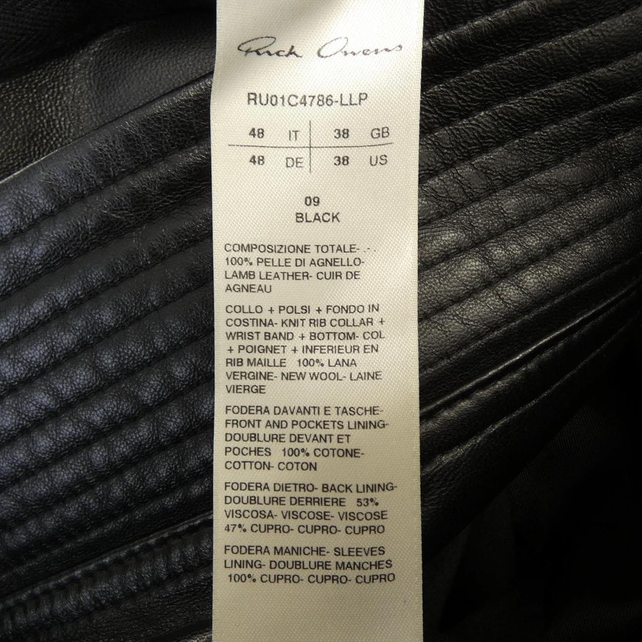 リックオウエンス Rick owens RU01C4786-LLP ブルゾン