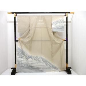 Single layer, Komuro visiting kimono, Yuzen silver color processing