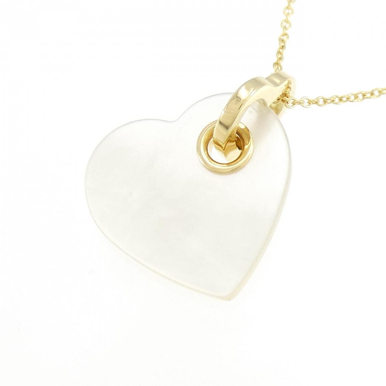 TIFFANY heart mother of pearl necklace