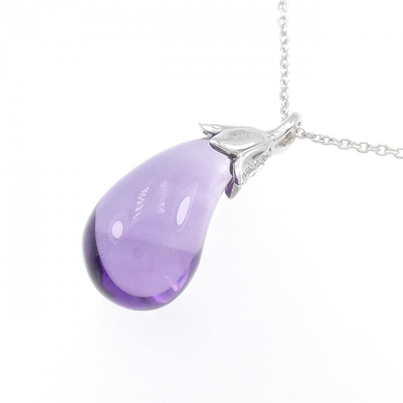 K18WG アメジスト ネックレス 13.04CT
