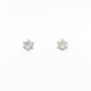 PT900 ソリティア ダイヤモンド ピアス 0.50CT