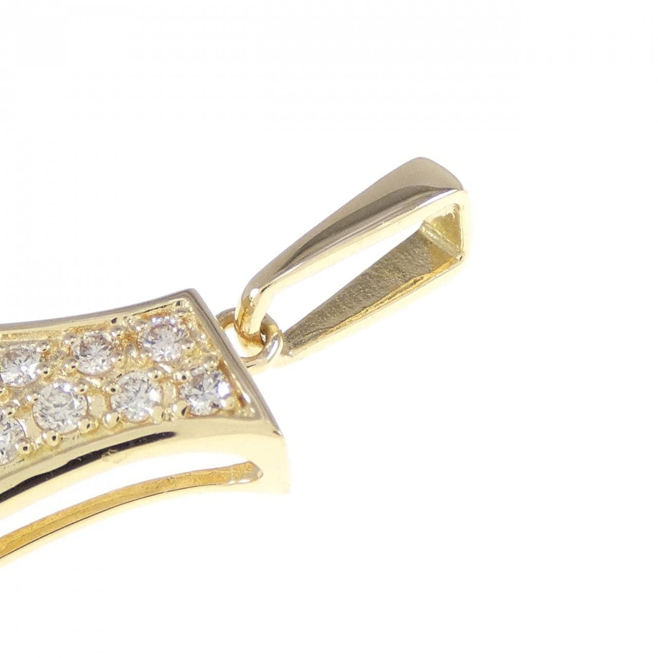 K18YG ナンバー1 ダイヤモンド ペンダント 0.26CT