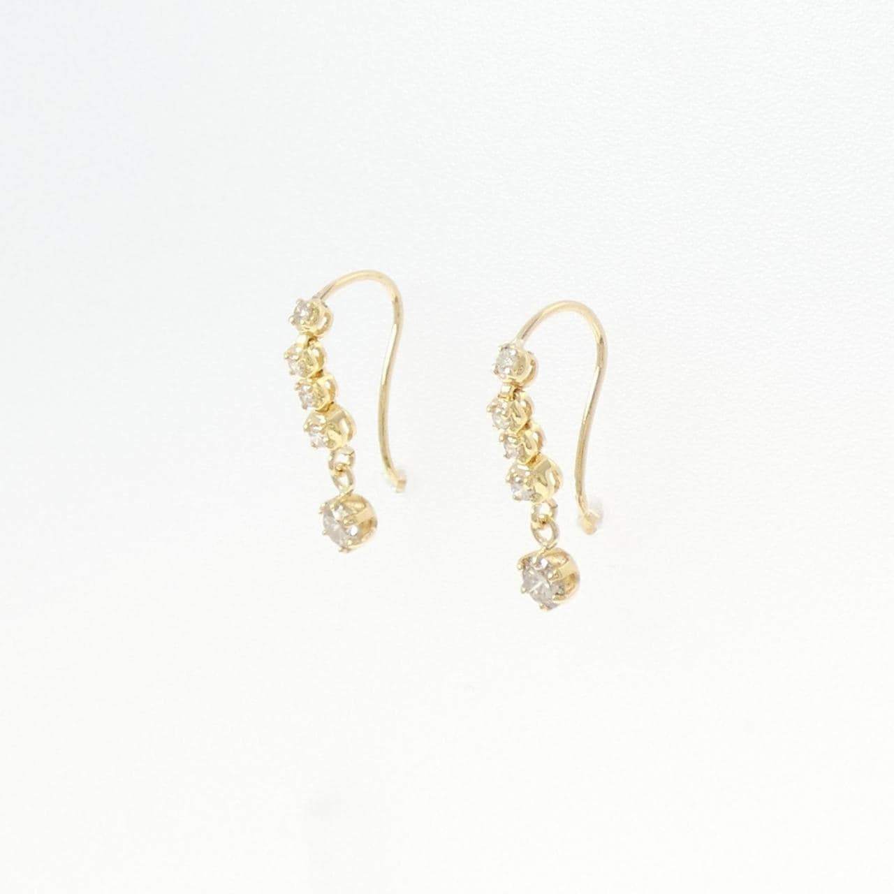 K18YG ダイヤモンド ピアス 0.30CT