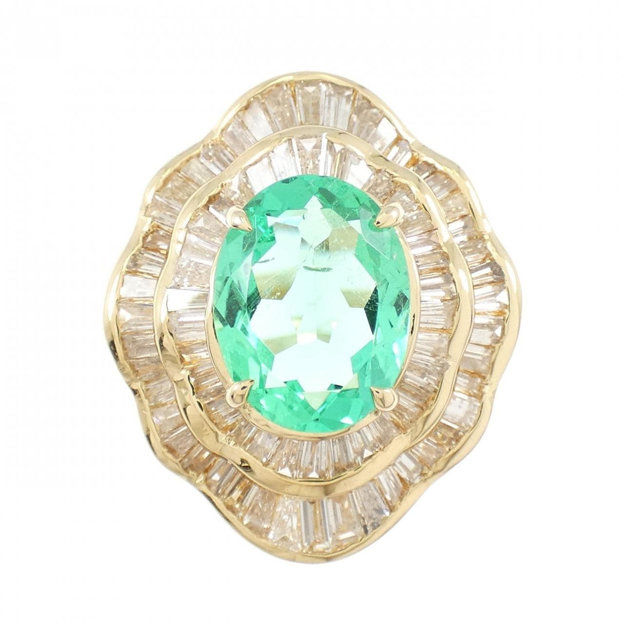 K18YG エメラルド リング 2.01CT