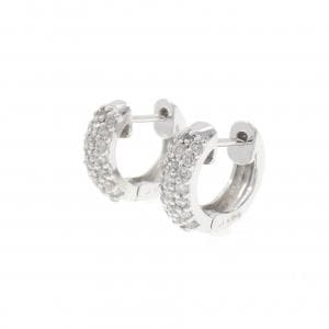 K18WG パヴェ ダイヤモンド ピアス 0.30CT