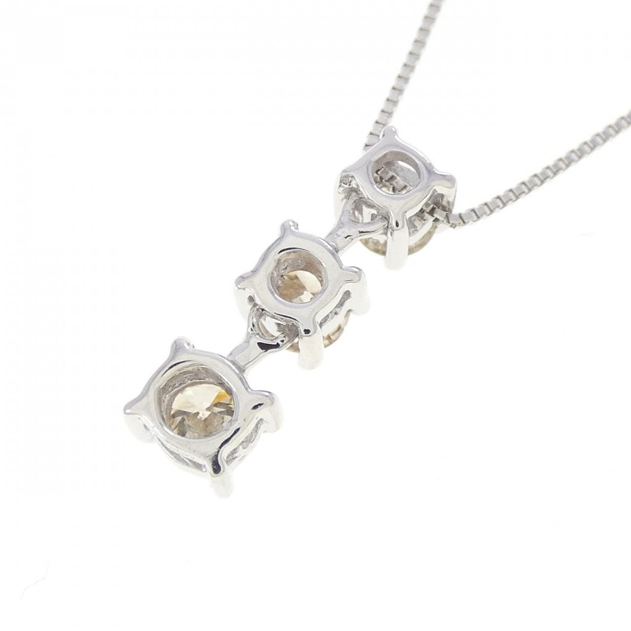 K18WG ダイヤモンド ネックレス 0.43CT