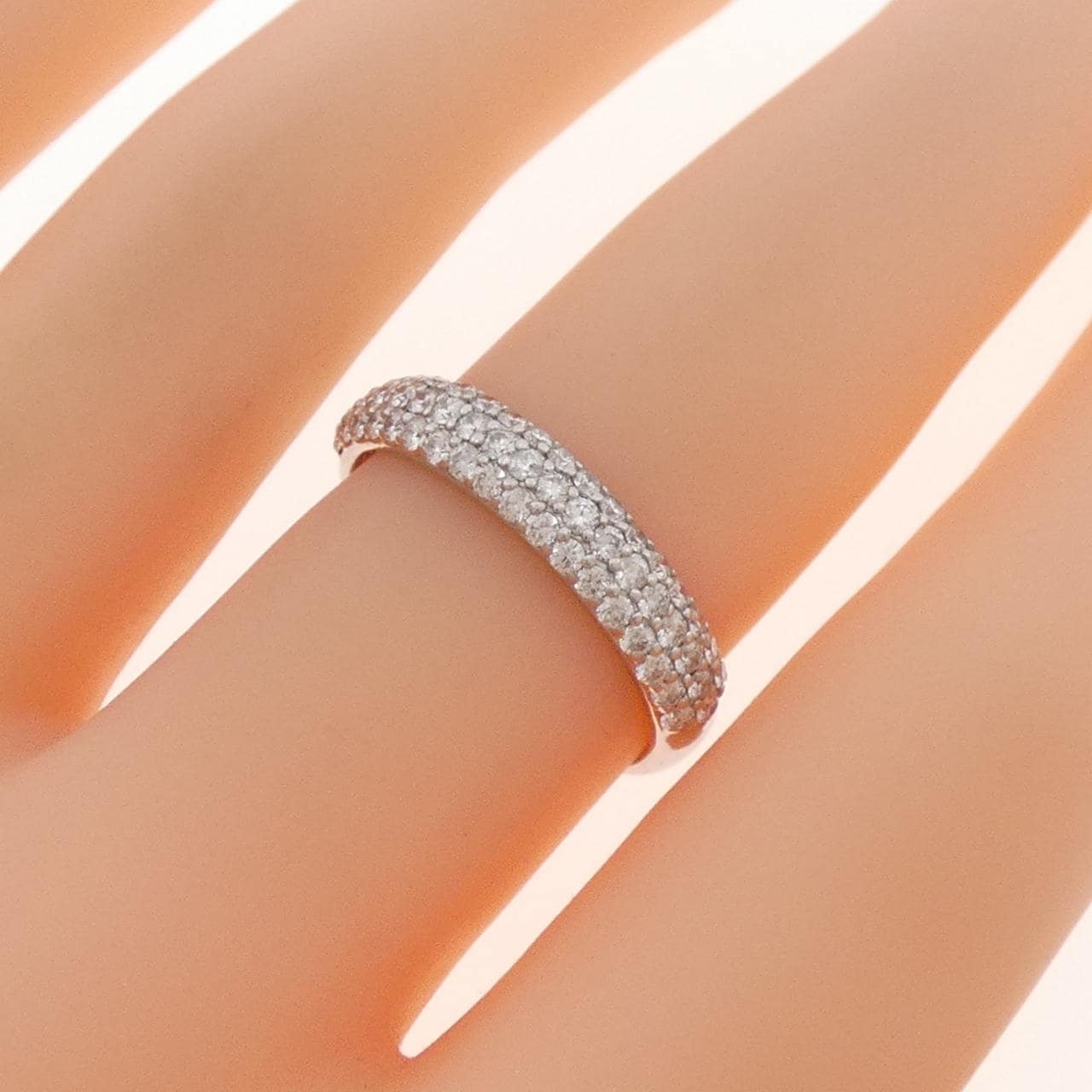 PT900 ハーフエタニティ ダイヤモンド リング 0.55CT