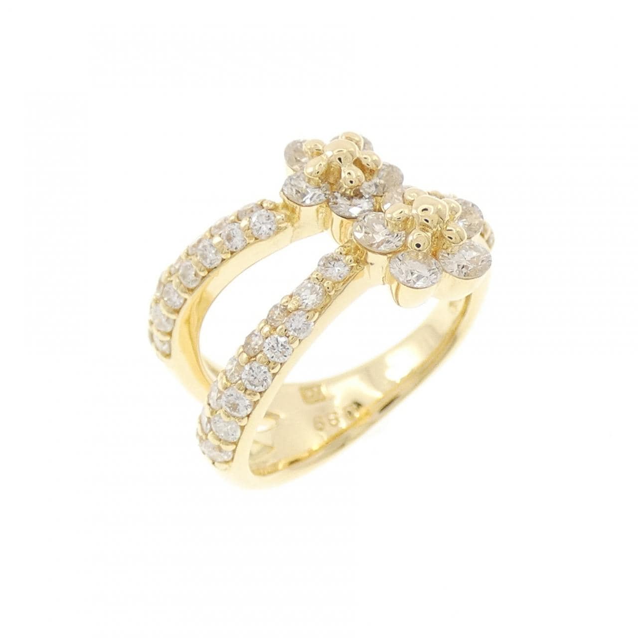 ポンテヴェキオ フラワー ピンキーリング 0.89CT