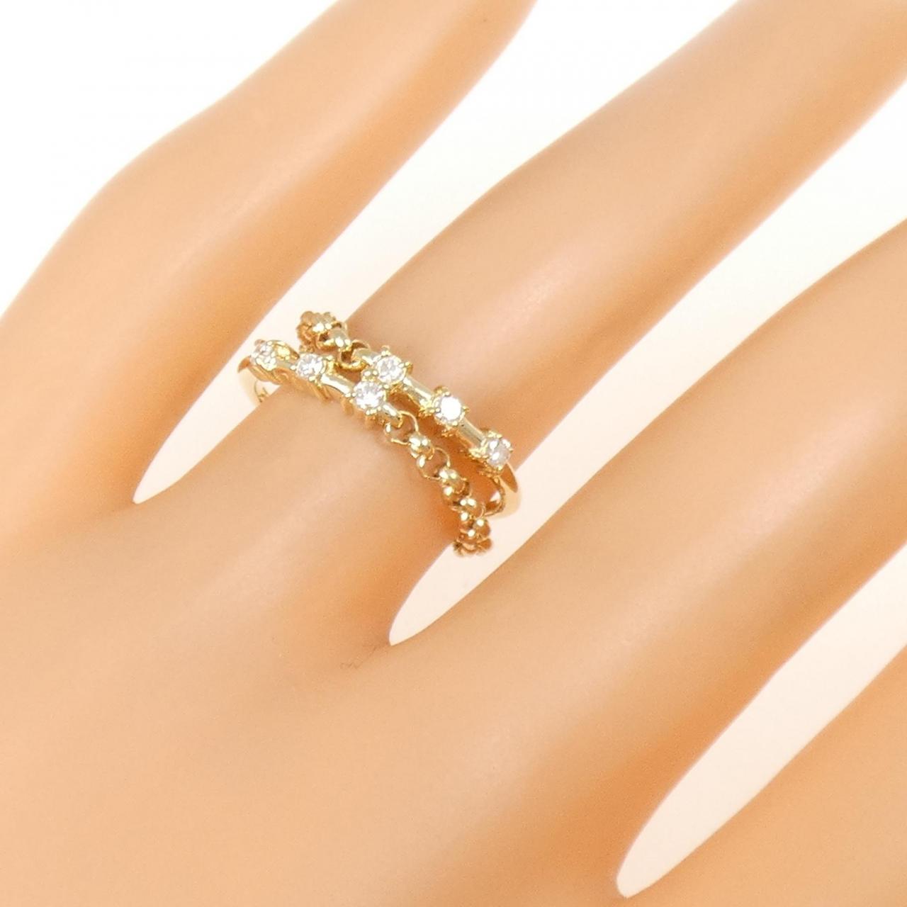 K18YG ダイヤモンド リング 0.12CT