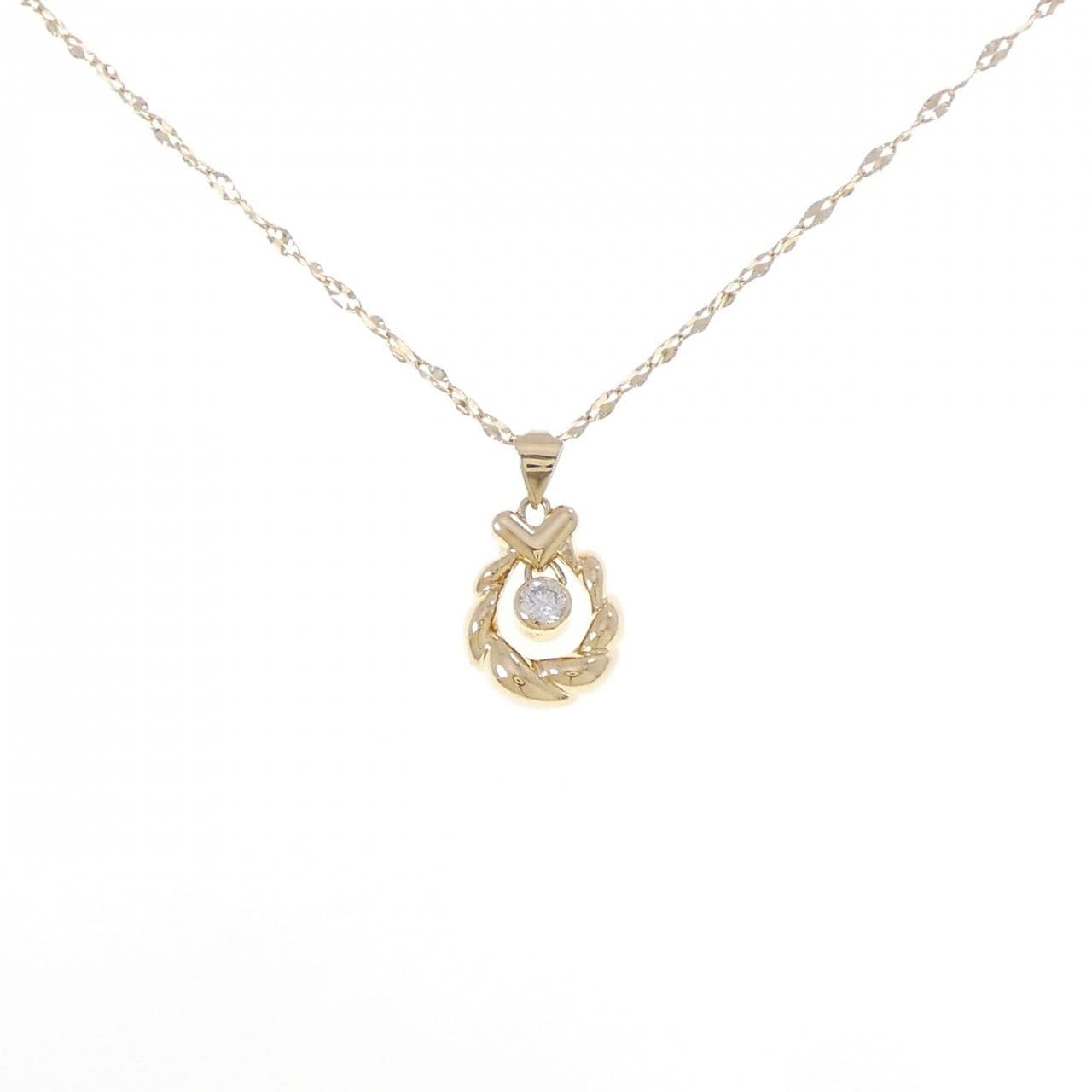 K18YG ダイヤモンド ネックレス 0.14CT