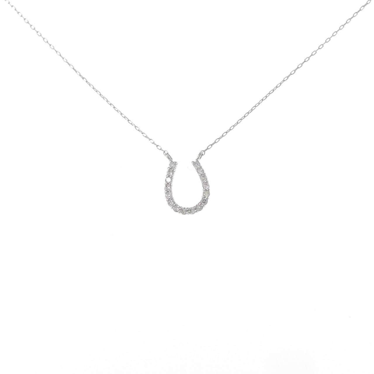 PT900/PT850 Horseshoe Diamond Necklace 0.10CT