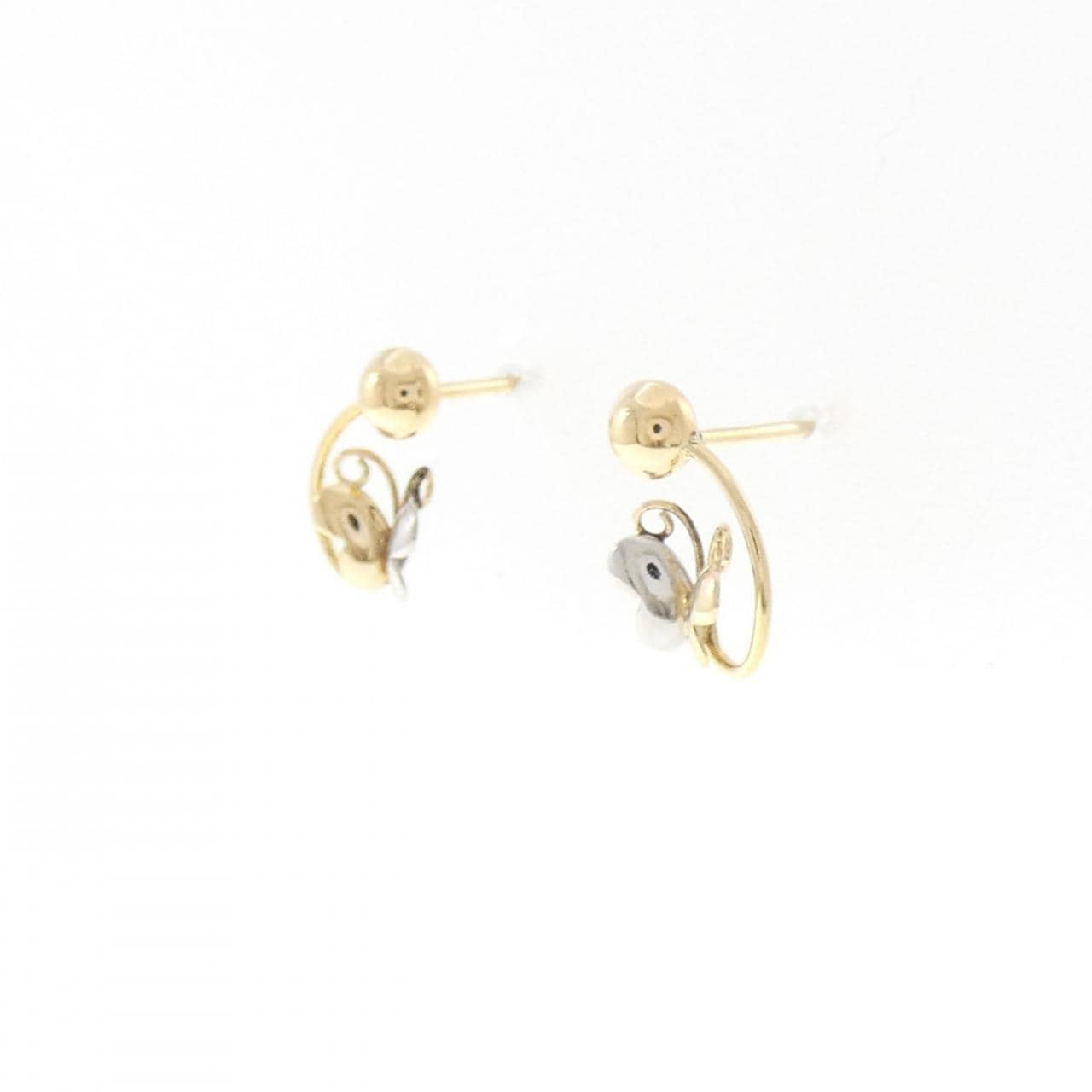 K18YG/PT バタフライ ピアス