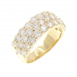 K18YG パヴェ ダイヤモンド リング 2.00CT
