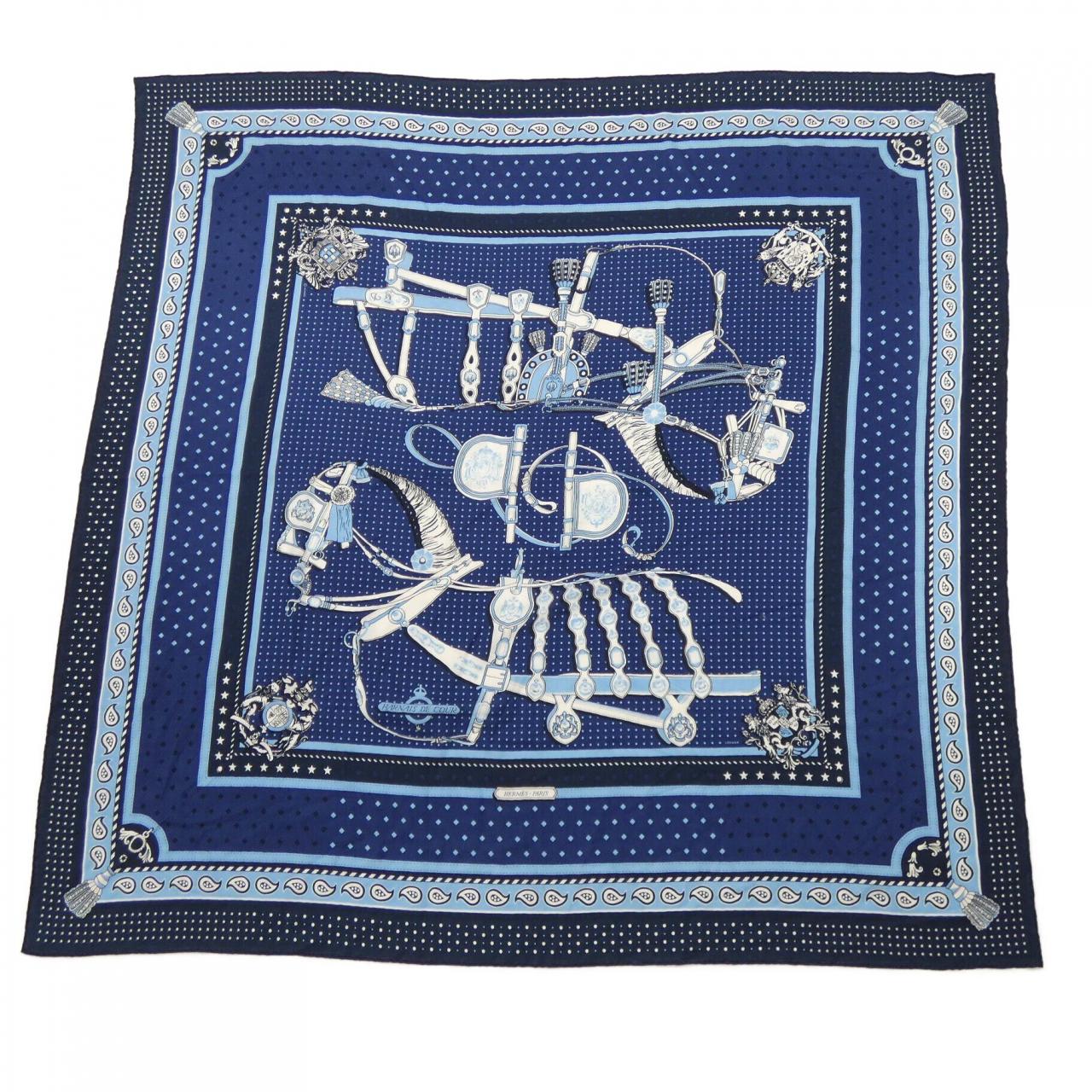 エルメス HERMES HARNAIS DE COUR BANDANA H243935S カレジェアン140 ショール