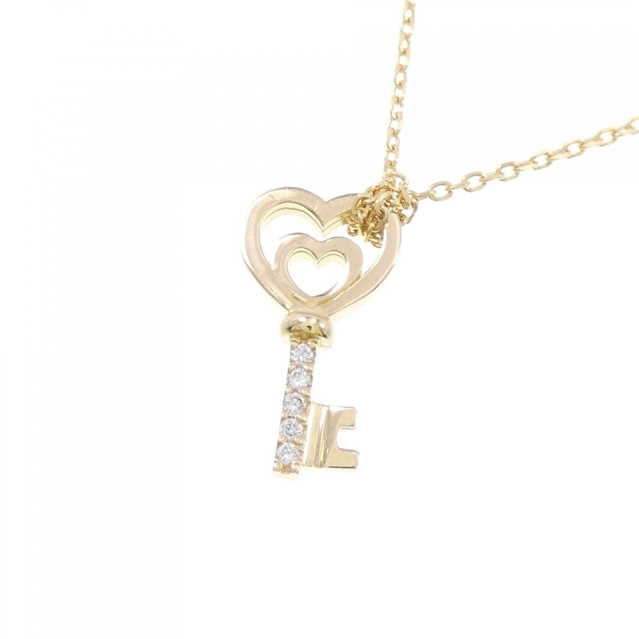 STAR JEWELRY Heart x Key Diamond Necklace 0.03CT