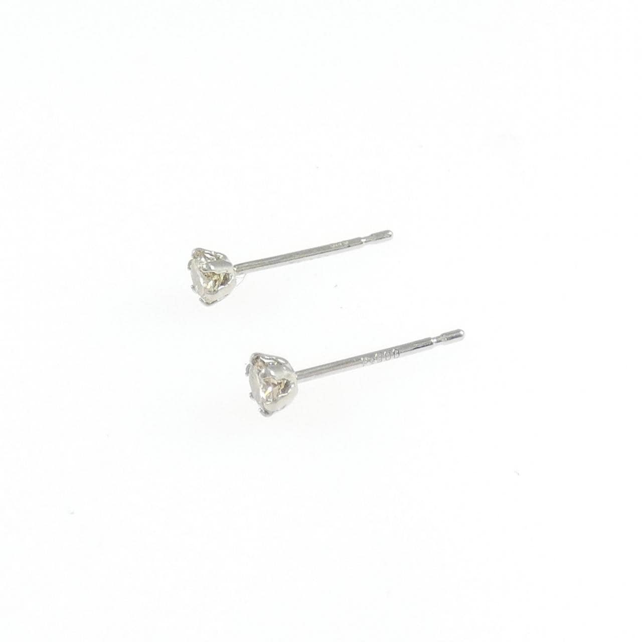 PT900 ソリティア ダイヤモンド ピアス 0.20CT