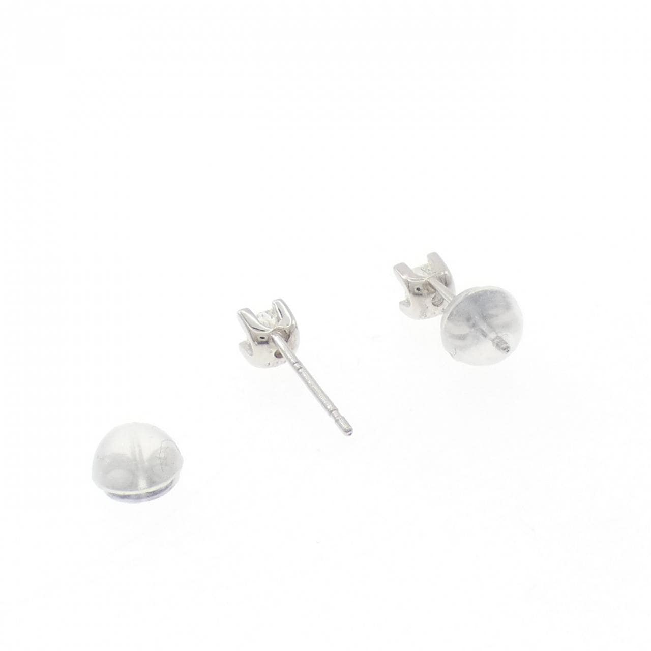 PT/PT900 ソリティア ダイヤモンド ピアス 0.16CT