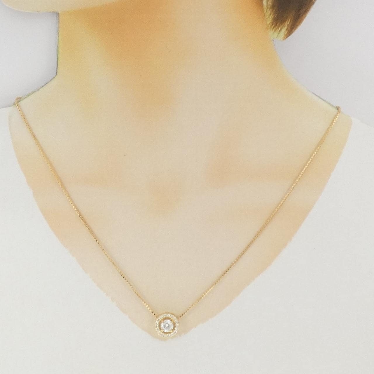 K18YG ダイヤモンド ネックレス 0.768CT D VS2 EXT