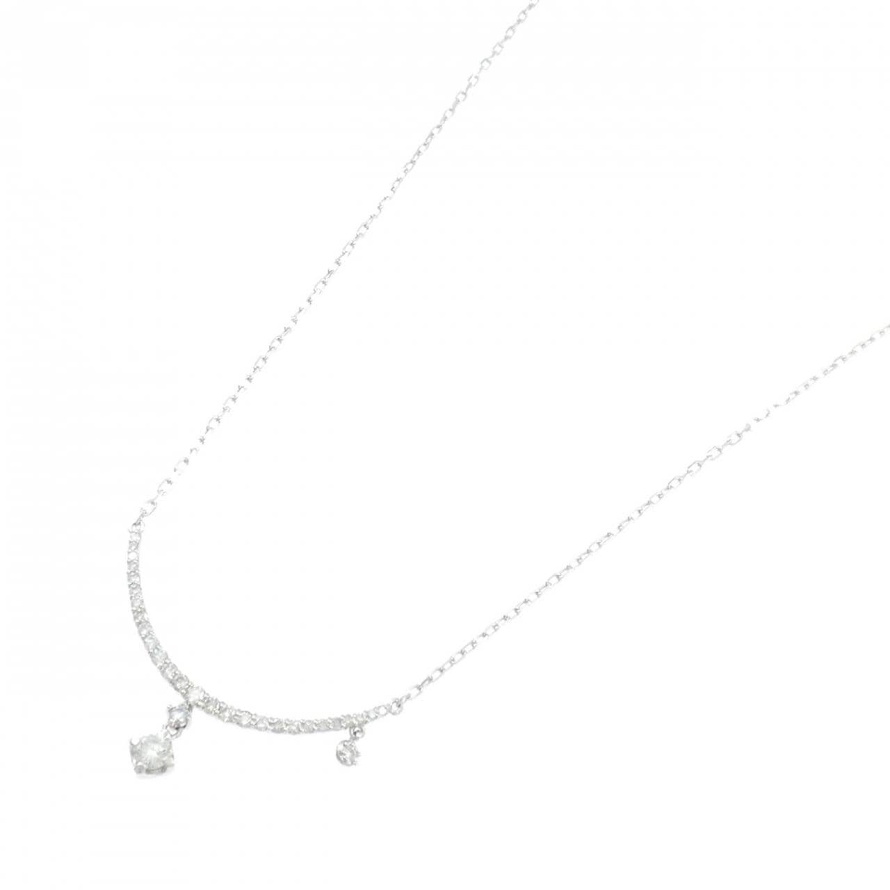 K18WG ダイヤモンド ネックレス 0.44CT