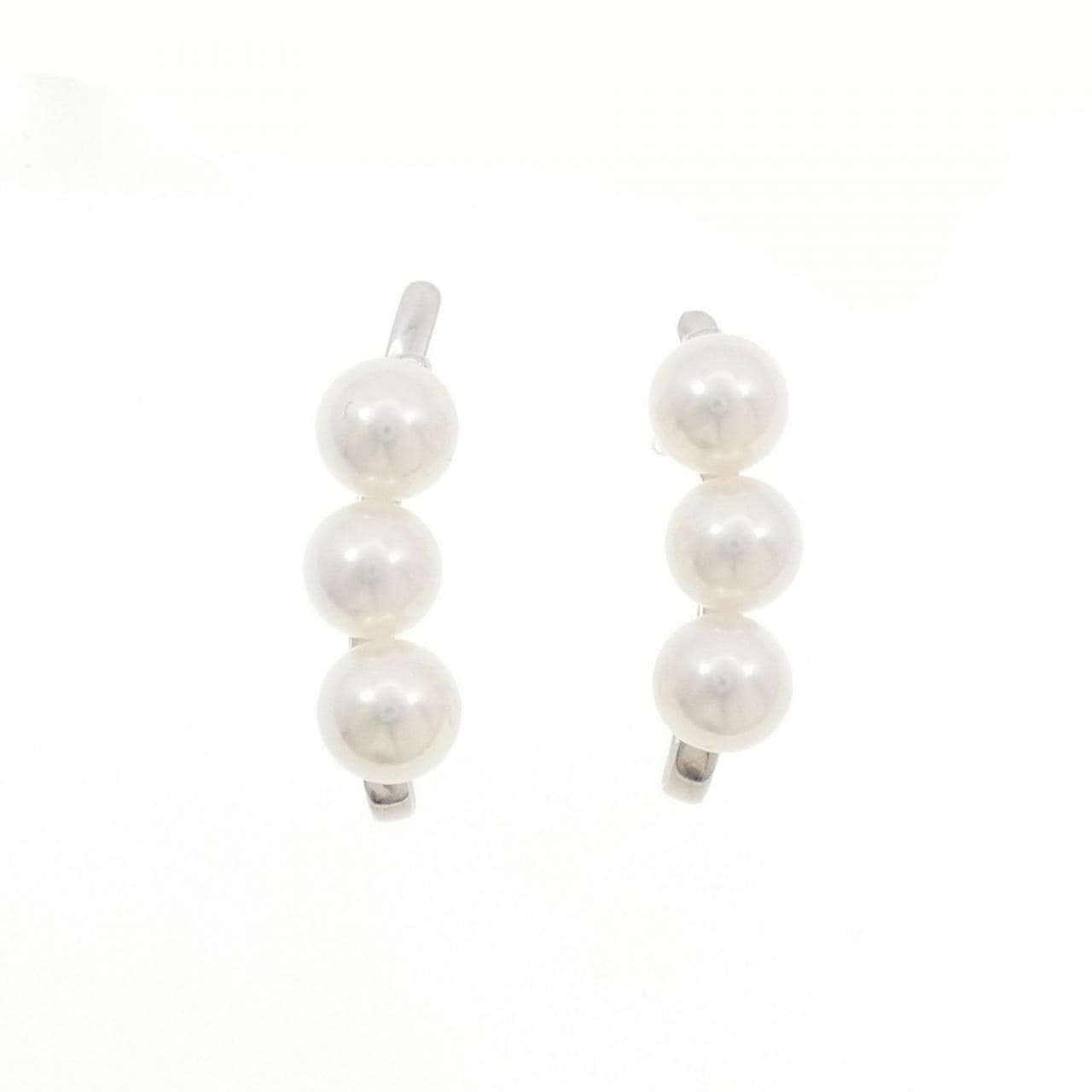 K18WG アコヤパール イヤリング