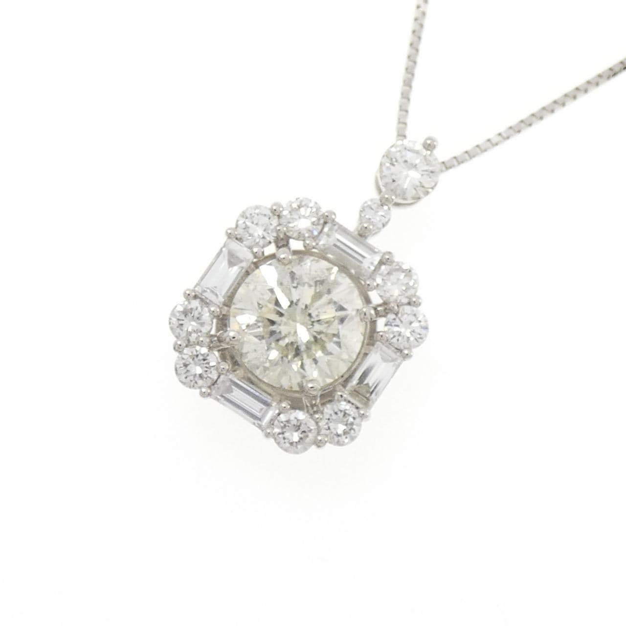 PT900/PT850 ダイヤモンド ネックレス 1.818CT K I1 Fair
