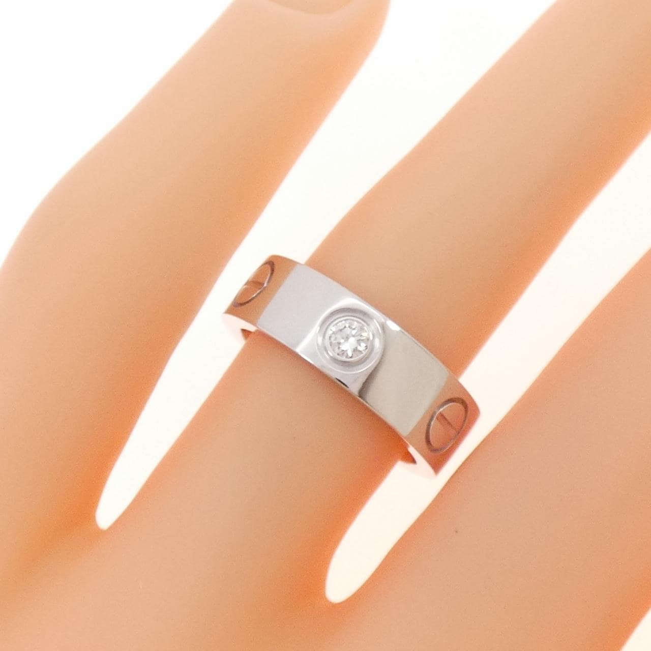 カルティエ ラブ ハーフダイヤ リング