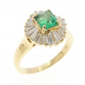 K18YG エメラルド リング 0.47CT