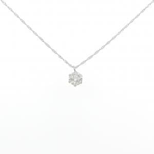PT900/PT850 ソリティア ダイヤモンド ネックレス 0.318CT