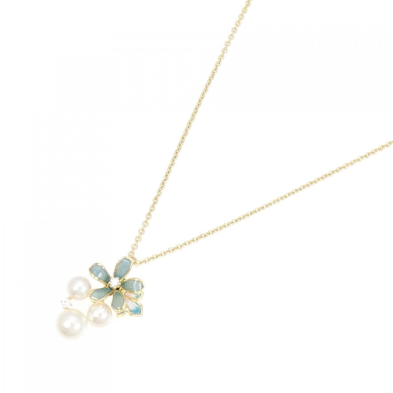 MIKIMOTO color stone necklace