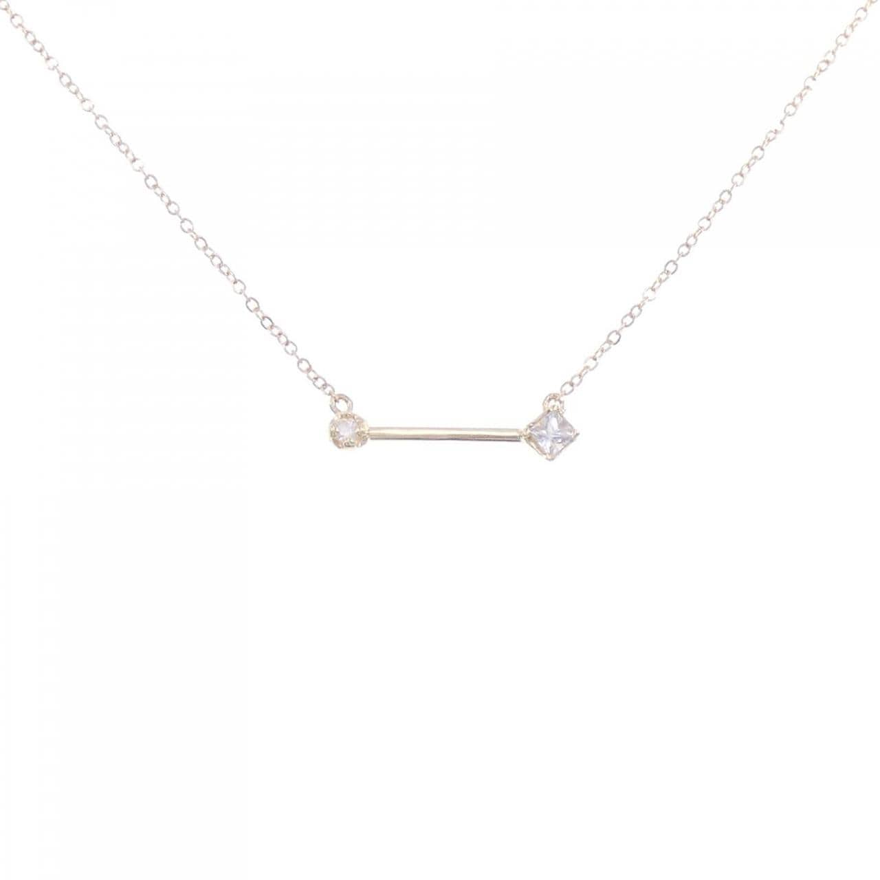 14KYG white sapphire necklace