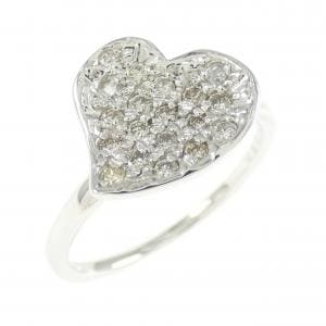 K18WG ハート ダイヤモンド リング 0.24CT