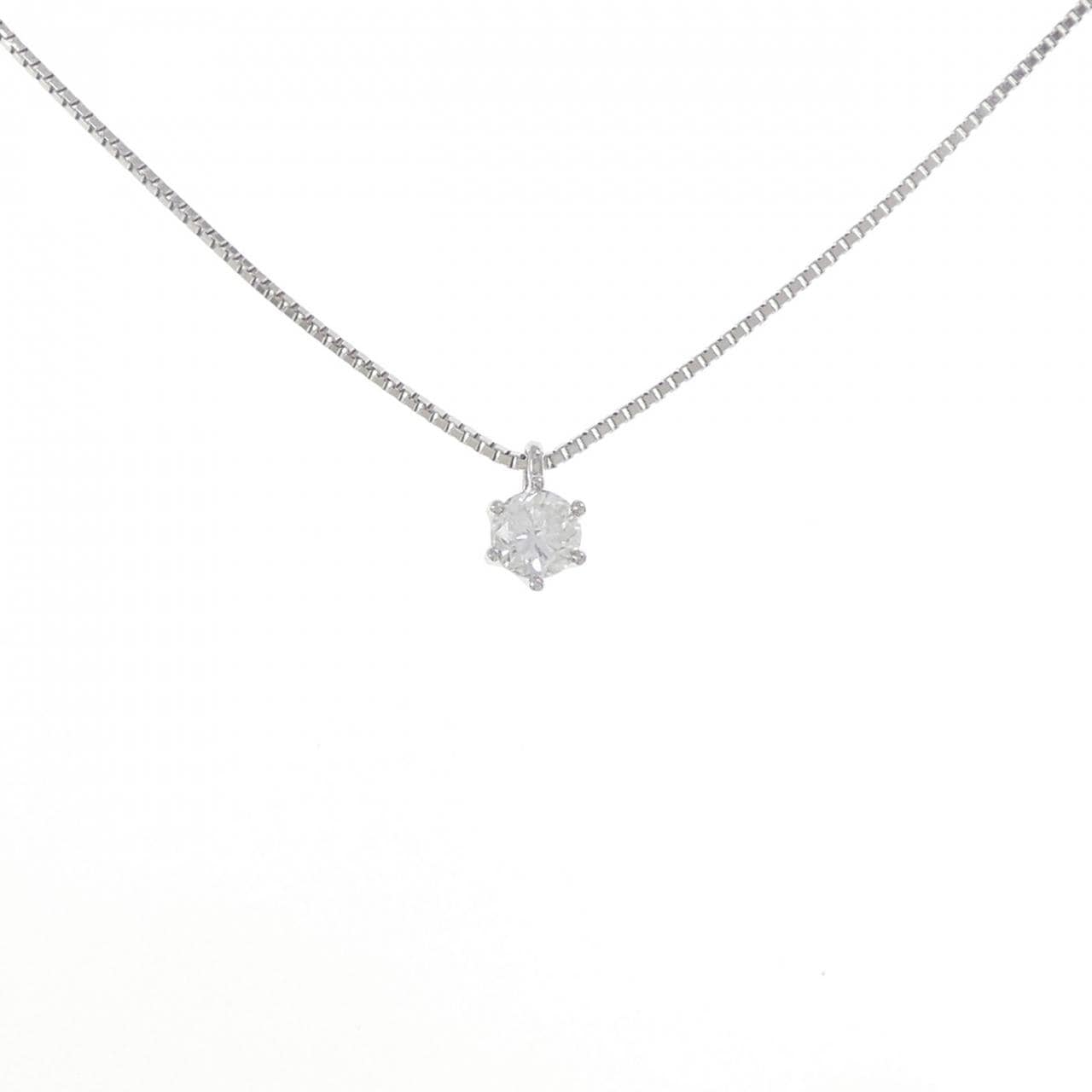 PT900/PT850 ソリティア ダイヤモンド ネックレス 0.327CT