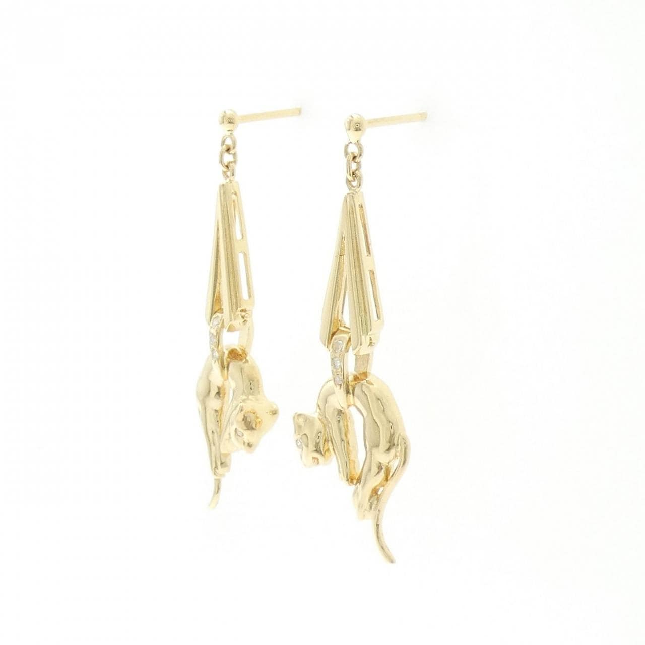 K18YG/750YG ダイヤモンド ピアス 0.05CT