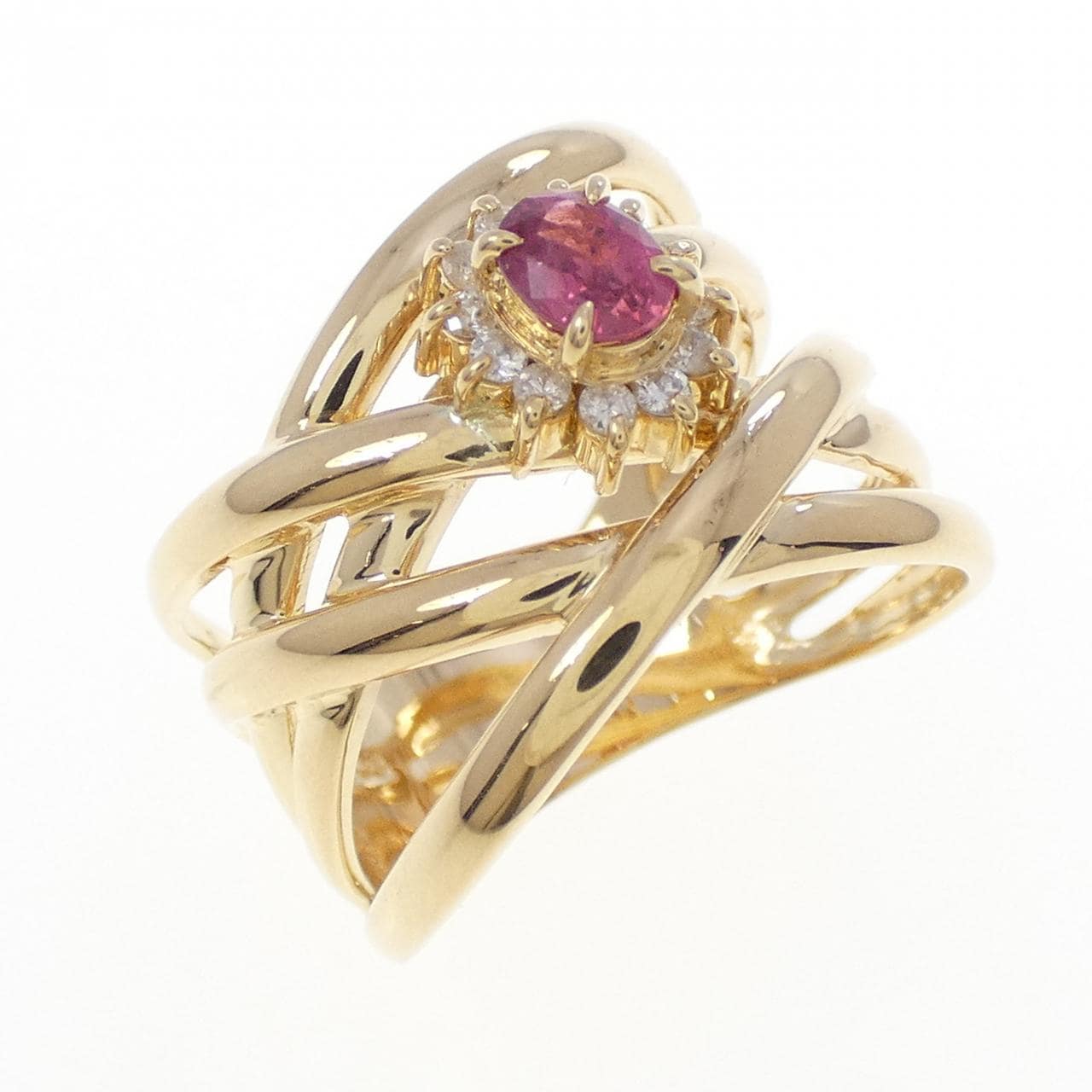 K18YG紅寶石戒指0.32CT