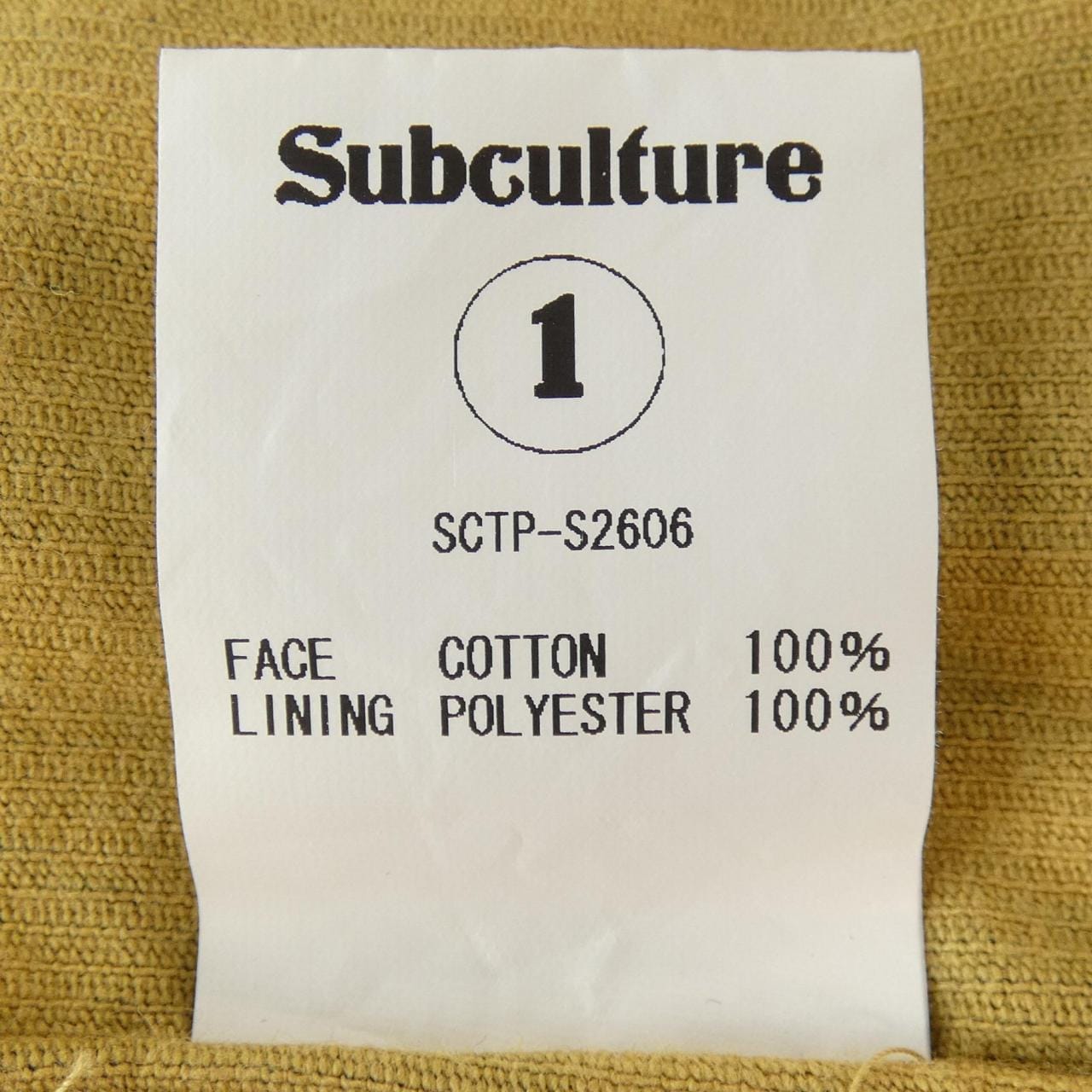 SUBCULTURE SCTP-S2606 シャツ