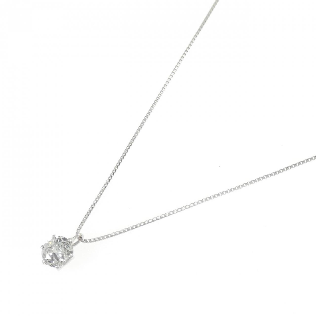 PT900/PT850 ソリティア ダイヤモンド ネックレス 0.30CT