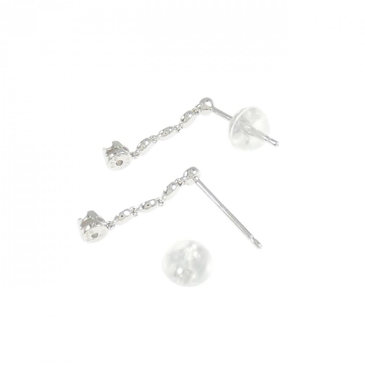 K18WG ダイヤモンド ピアス 0.12CT