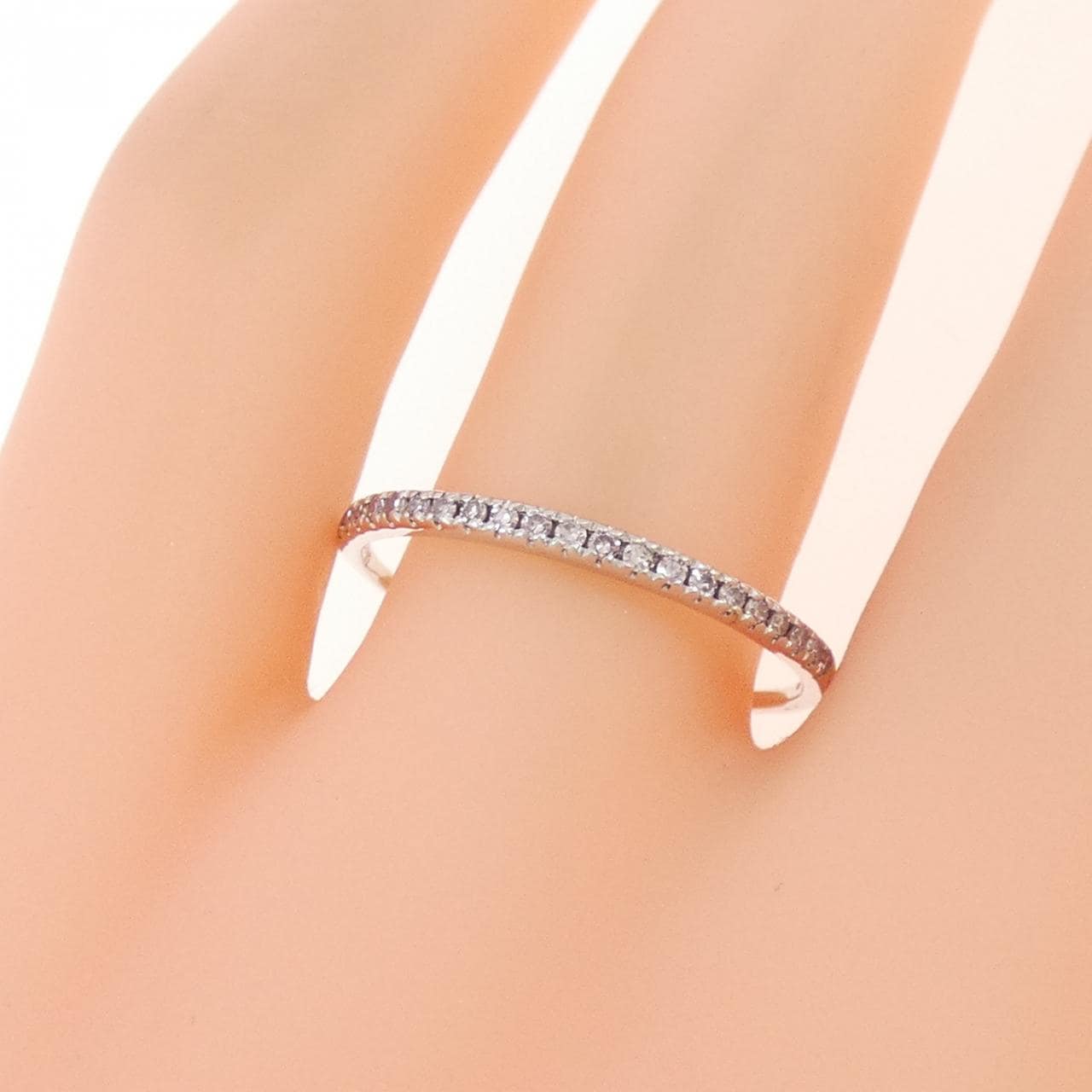 K18WG ピンクダイヤモンド リング 0.11CT