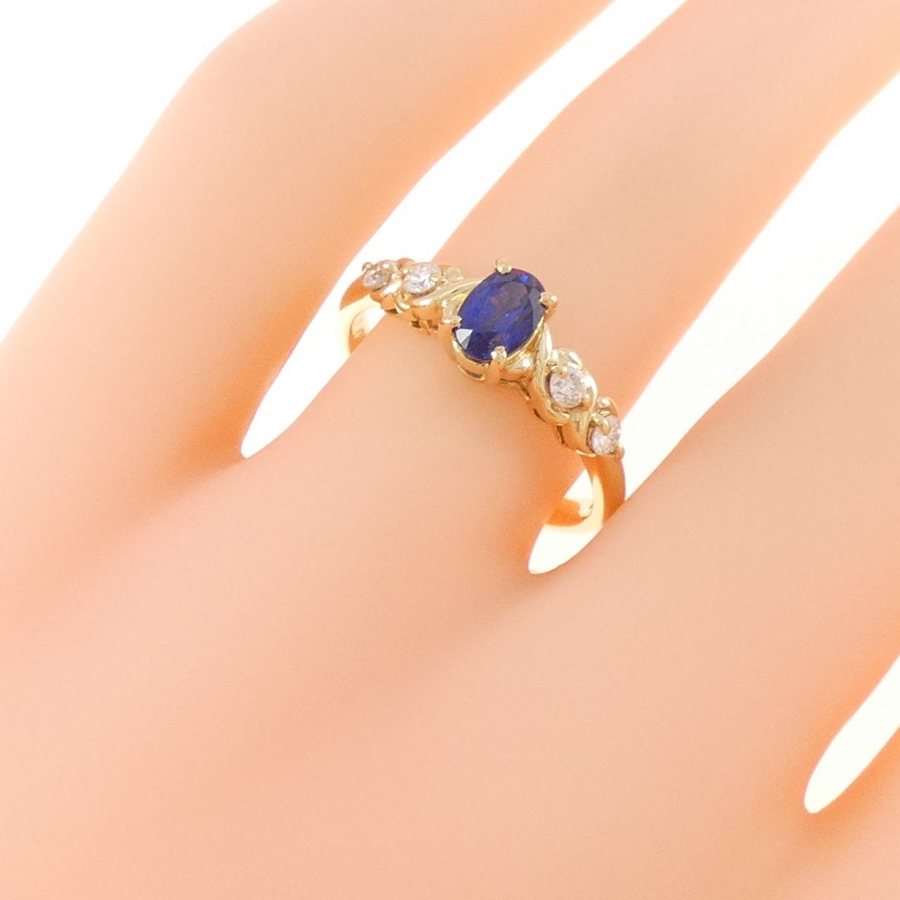 K18YG サファイヤ リング 0.60CT