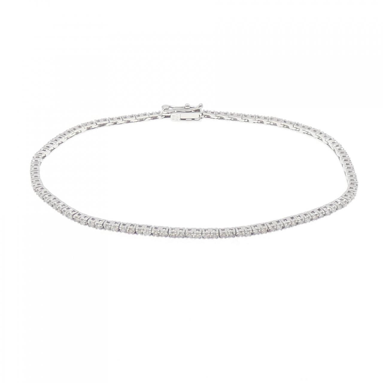 K18WG ダイヤモンド ブレスレット 1.00CT