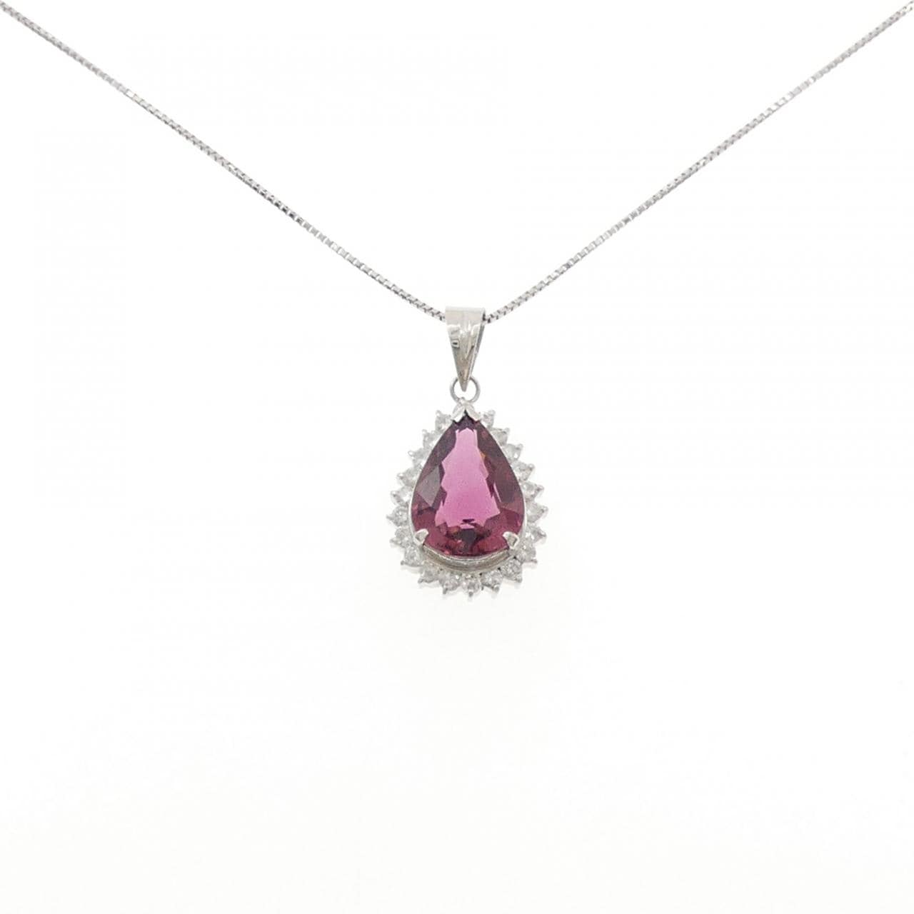PT900/PT850 ルベライトトルマリン ネックレス 3.25CT