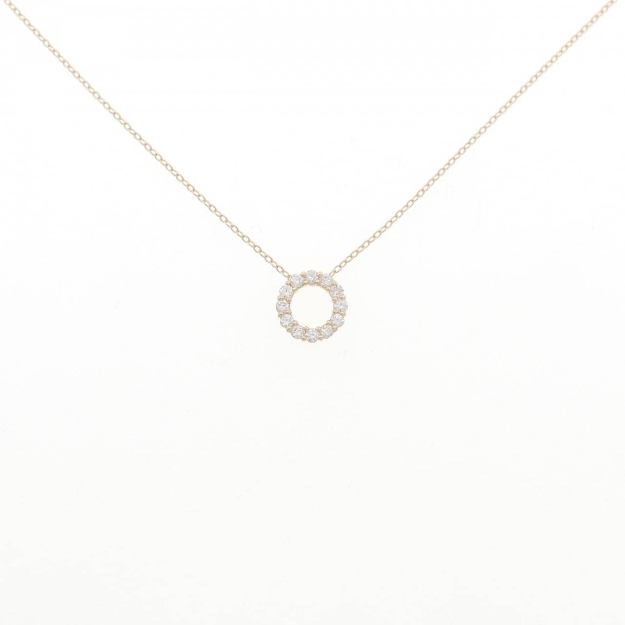 【リメイク】K10YG ダイヤモンド ネックレス 0.18CT