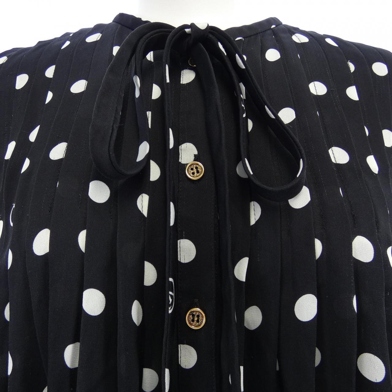 ルイヴィトン LOUIS VUITTON シアーモスリンポルカドットブラウス FMTO71NR1 シャツ