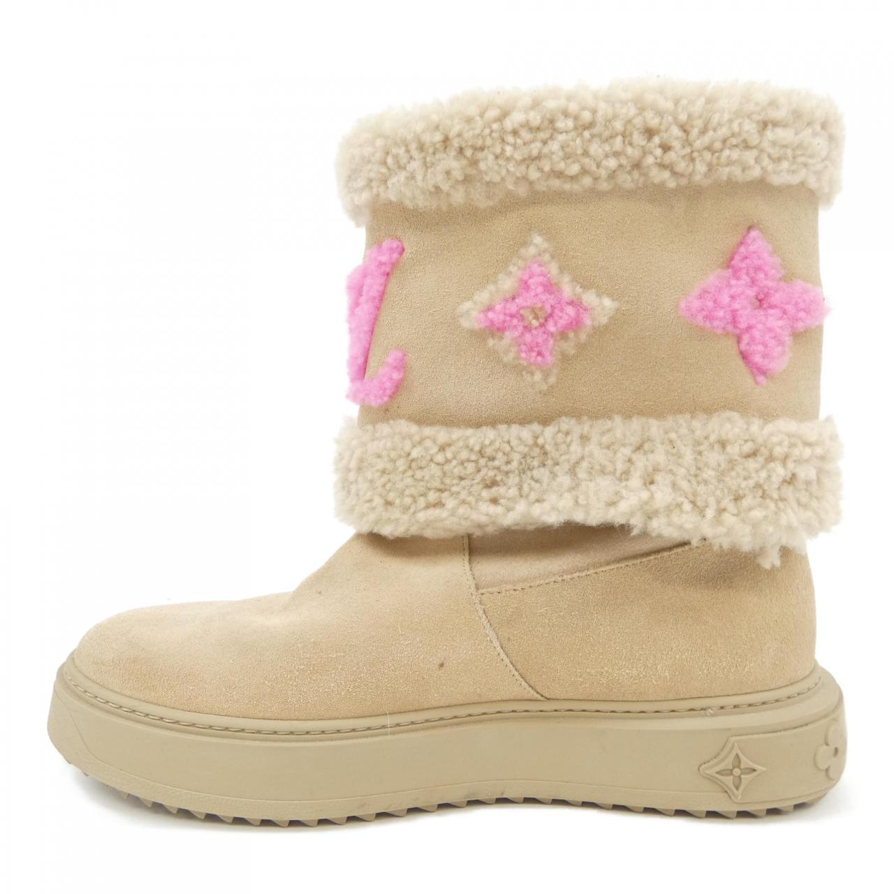 ルイヴィトン LOUIS VUITTON LVイニシャル、モノグラムフラワー スノードロップライン ブーツ