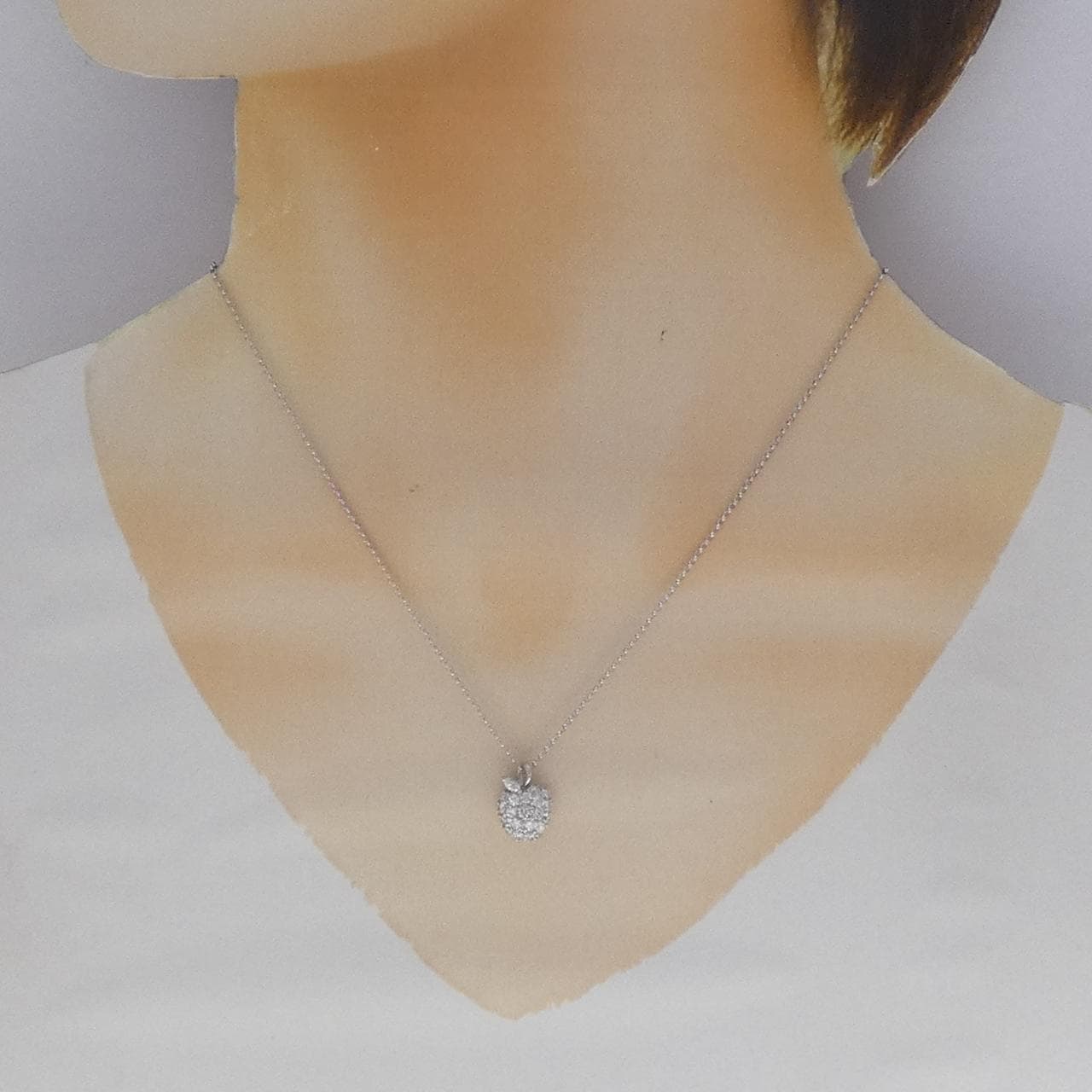 PT900/PT850 苹果形钻石项链 0.52克拉