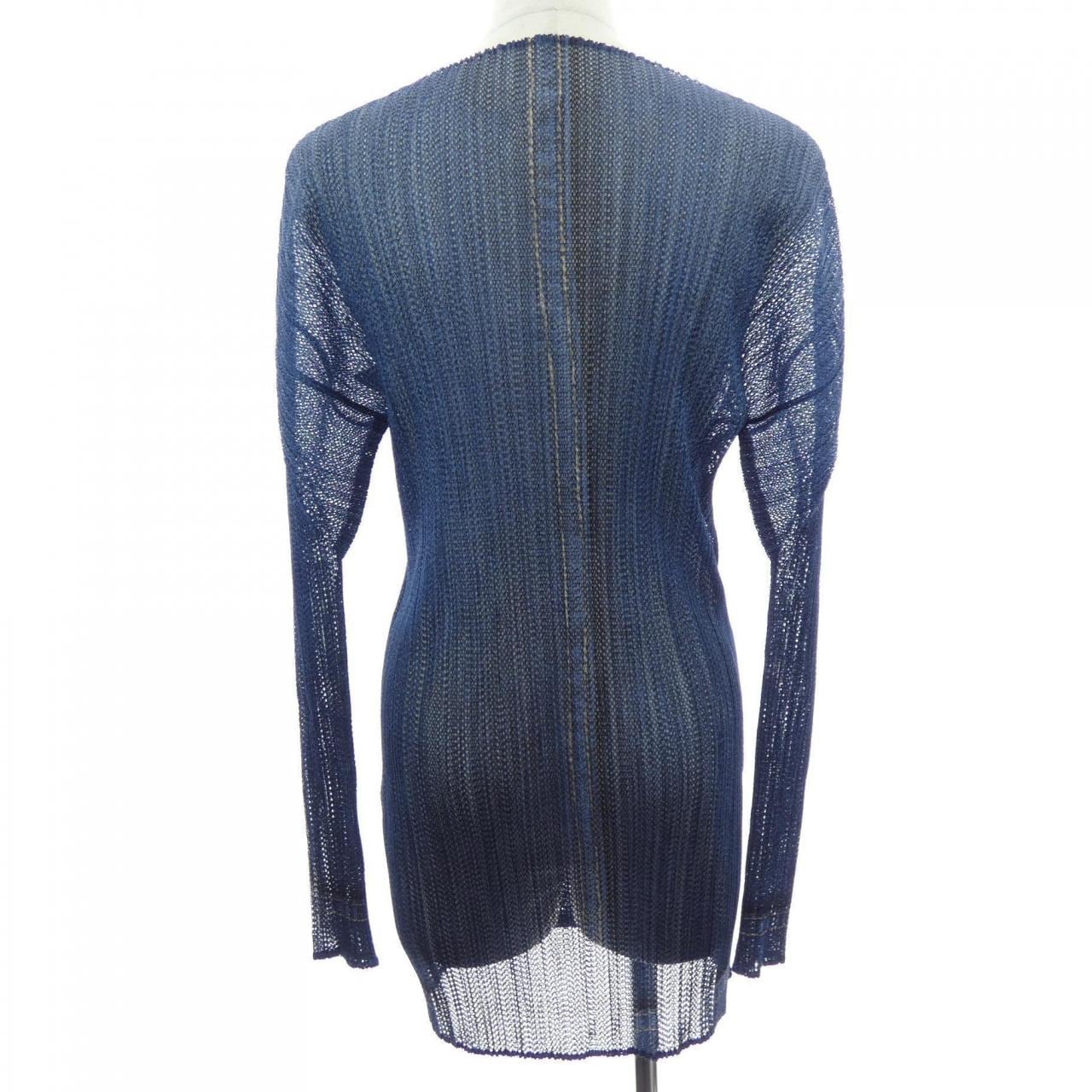 【ヴィンテージ】プリーツプリーズ PLEATS PLEASE 2001デニム転写プリント PP12-JO545 カーディガン