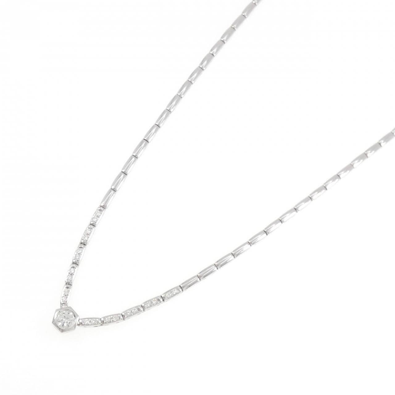 750WG ダイヤモンド ネックレス 0.37CT
