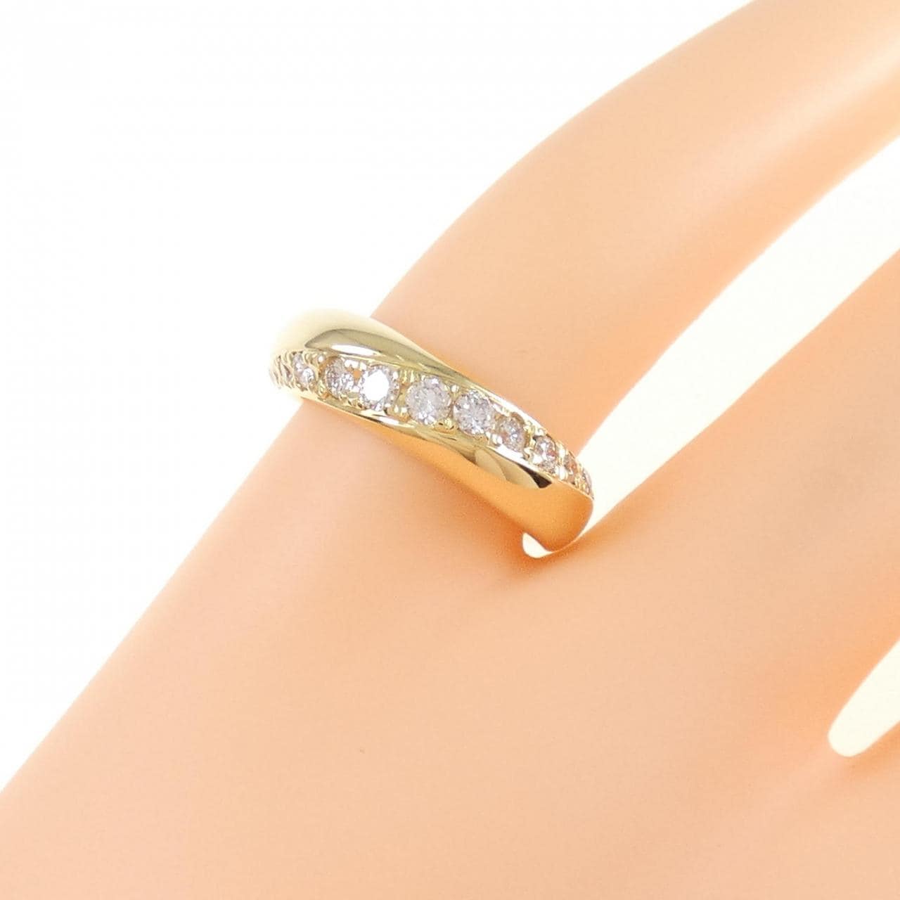 K18YG Diamond pinky ring 0.31CT