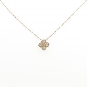 K18PG フラワー ダイヤモンド ネックレス 0.70CT