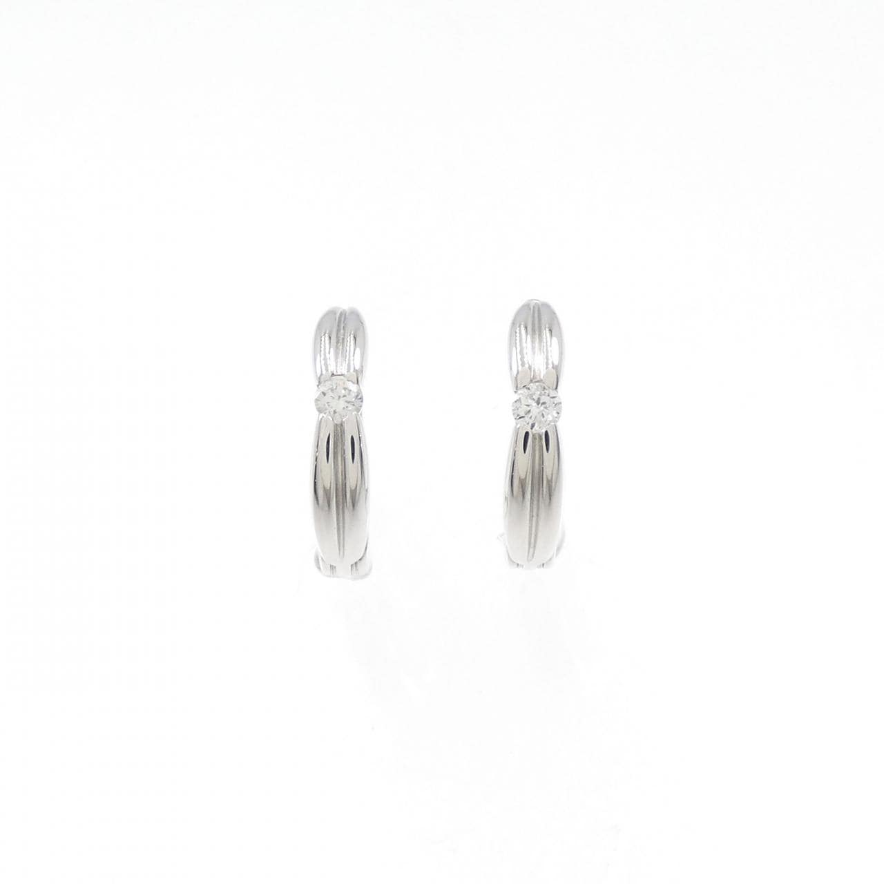 K10WG ダイヤモンド イヤリング 0.06CT